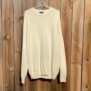 Take 50% OFF - Dockers Men's 100% Cotton Crewneck Cream Color Sweater, Size-XLT